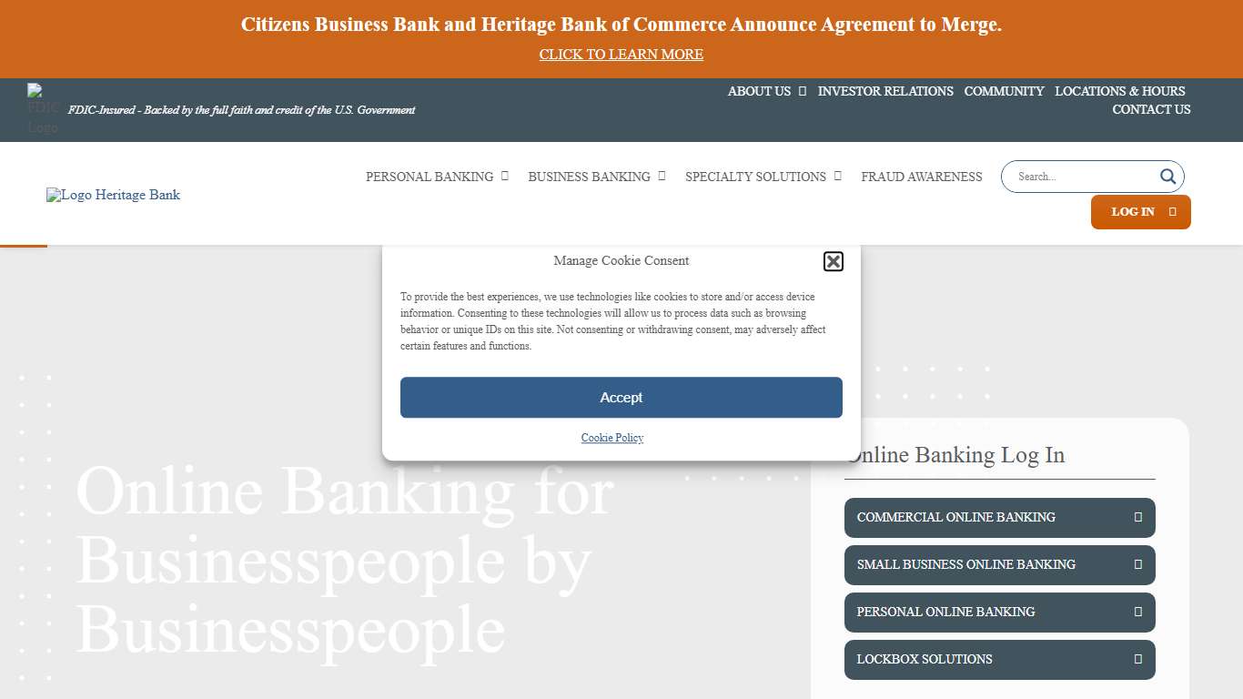 Join Heritage Bank of Commerce Today!