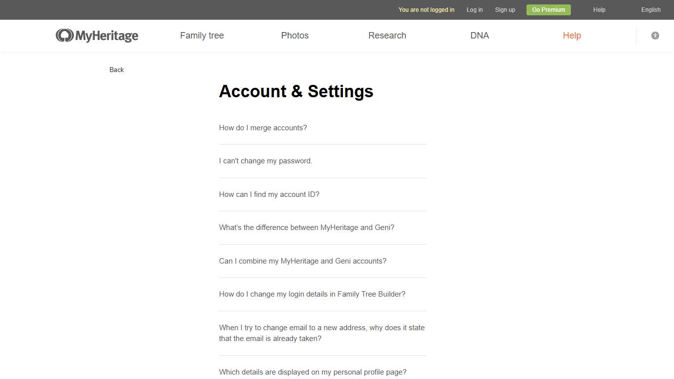 Account & Settings